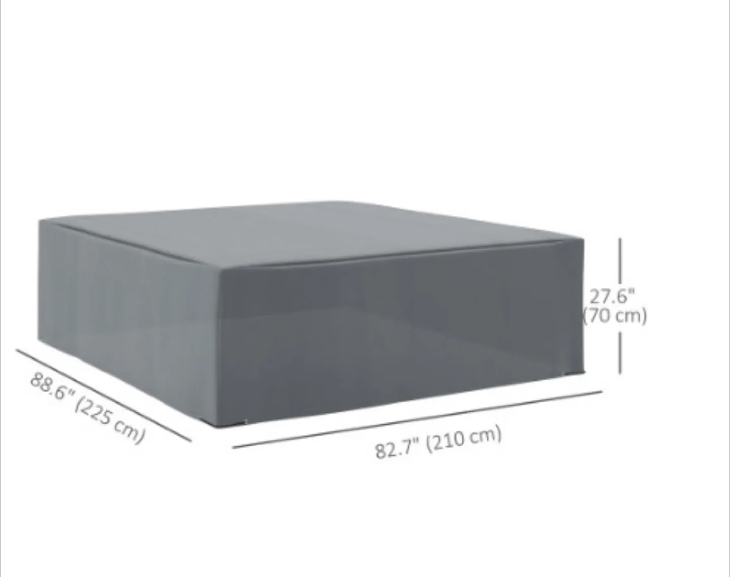WATERPROOF OUTDOOR PATIO FURNITURE COVER- GREY thumbnail