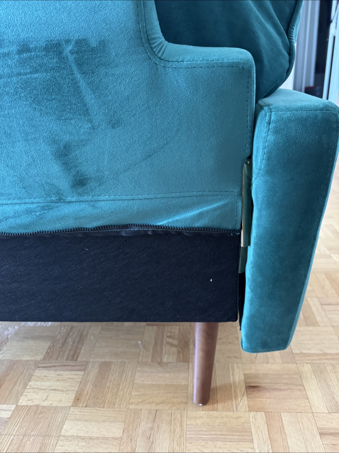 Green velvet sofa - photo 4