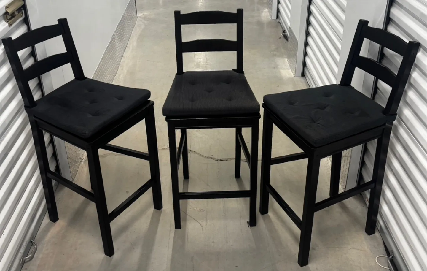 Black Wooden Bar Stool thumbnail