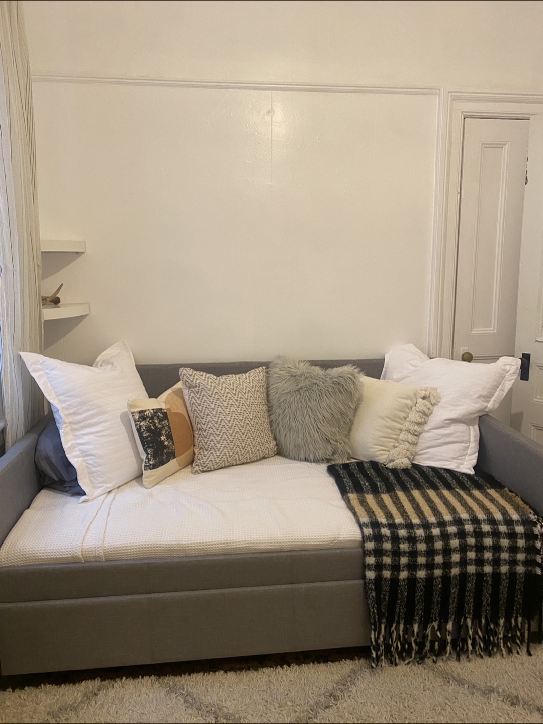 Gray Daybed with Pillows