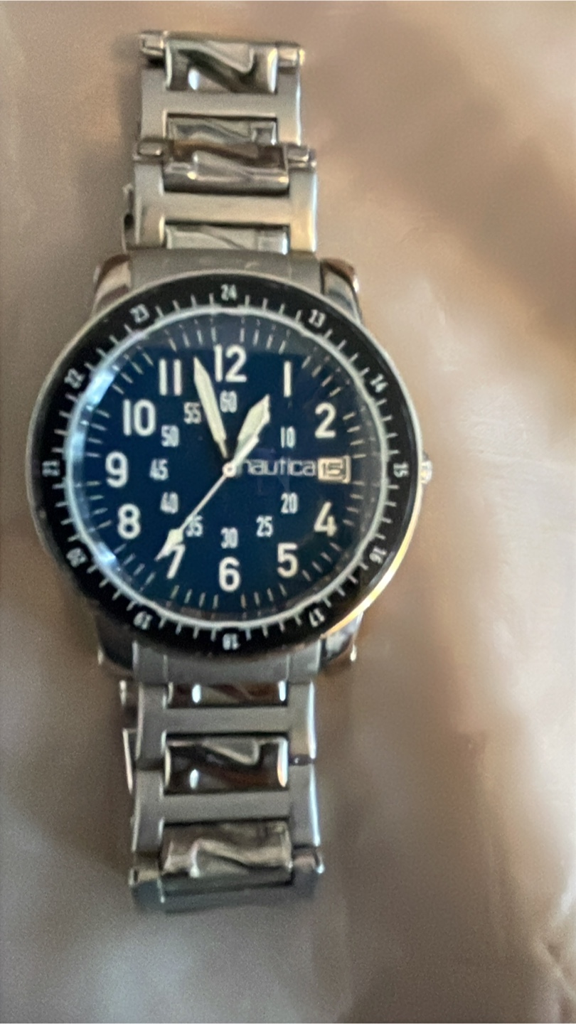Nautica Blue Dial Stainless Steel Watch