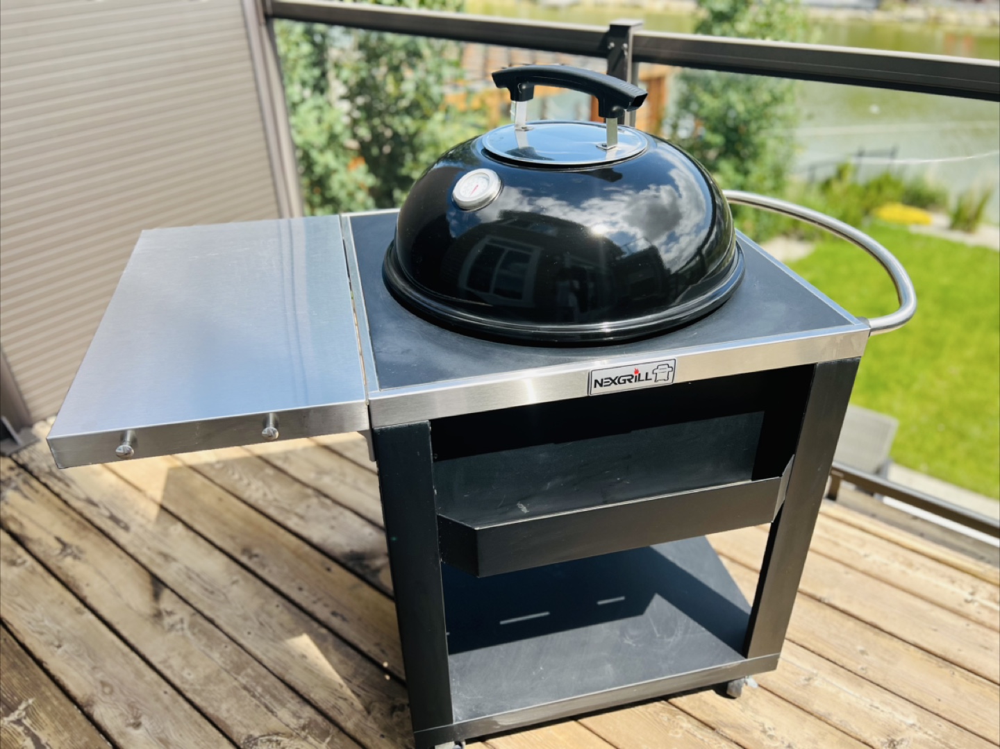 Nexgrill 22" Charcoal Grill with Table Cart and Side Table - photo 3