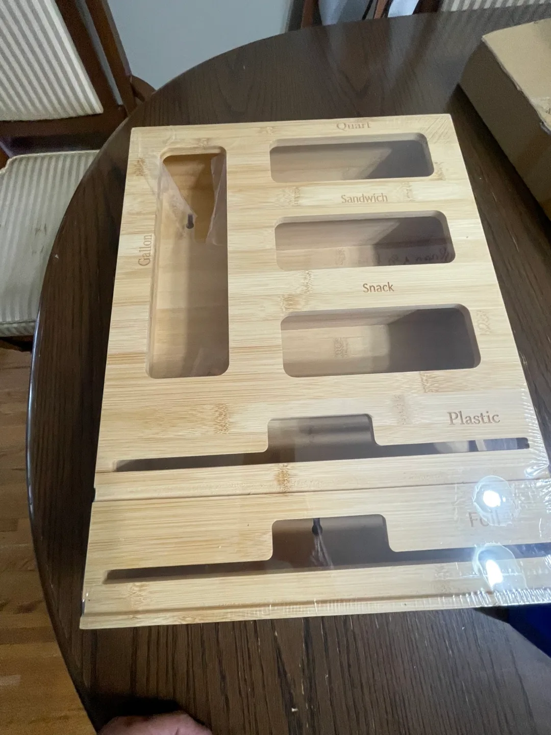 BRAND NEW Bamboo Bag Storage Organizer thumbnail