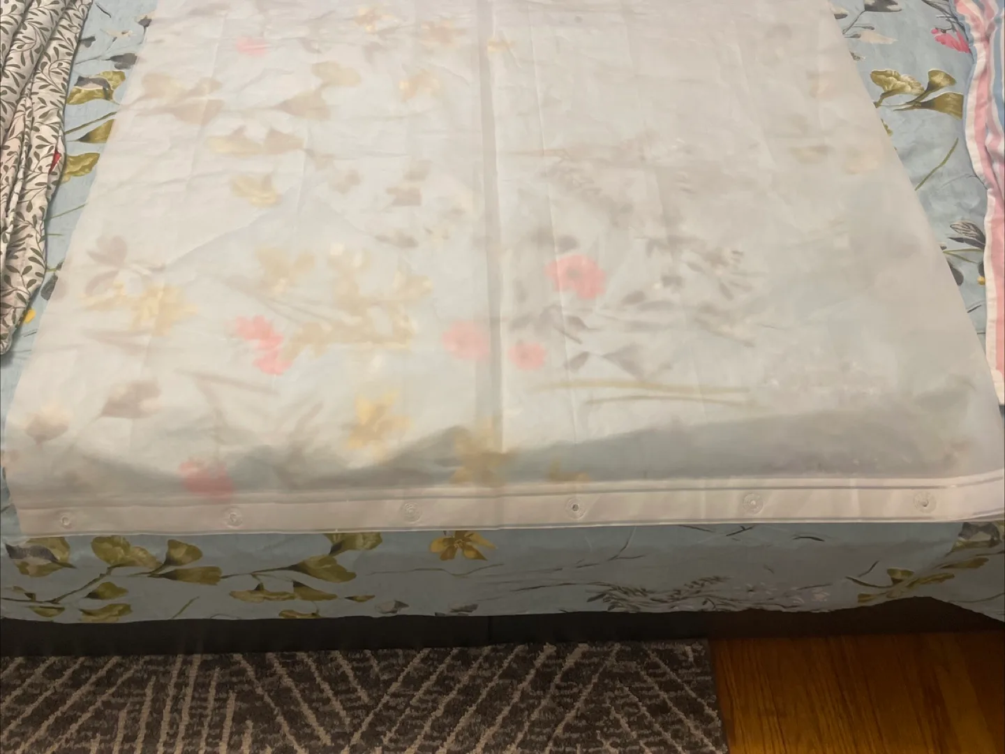 Plain white shower curtain #freecycle image indicator(2)