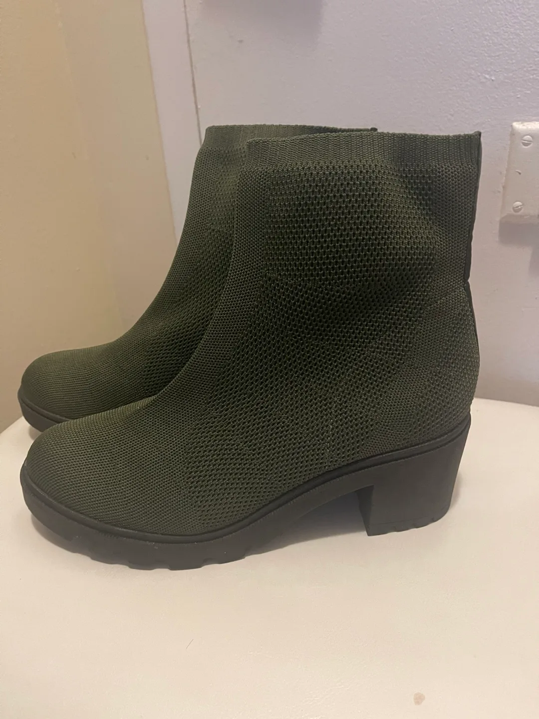 Camper Women's Green Knit Heeled Boots - Size 11 thumbnail