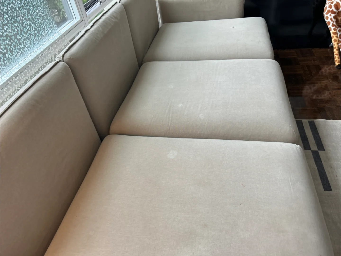 Beige Sectional Sofa with Pull-Out Bed image indicator(5)