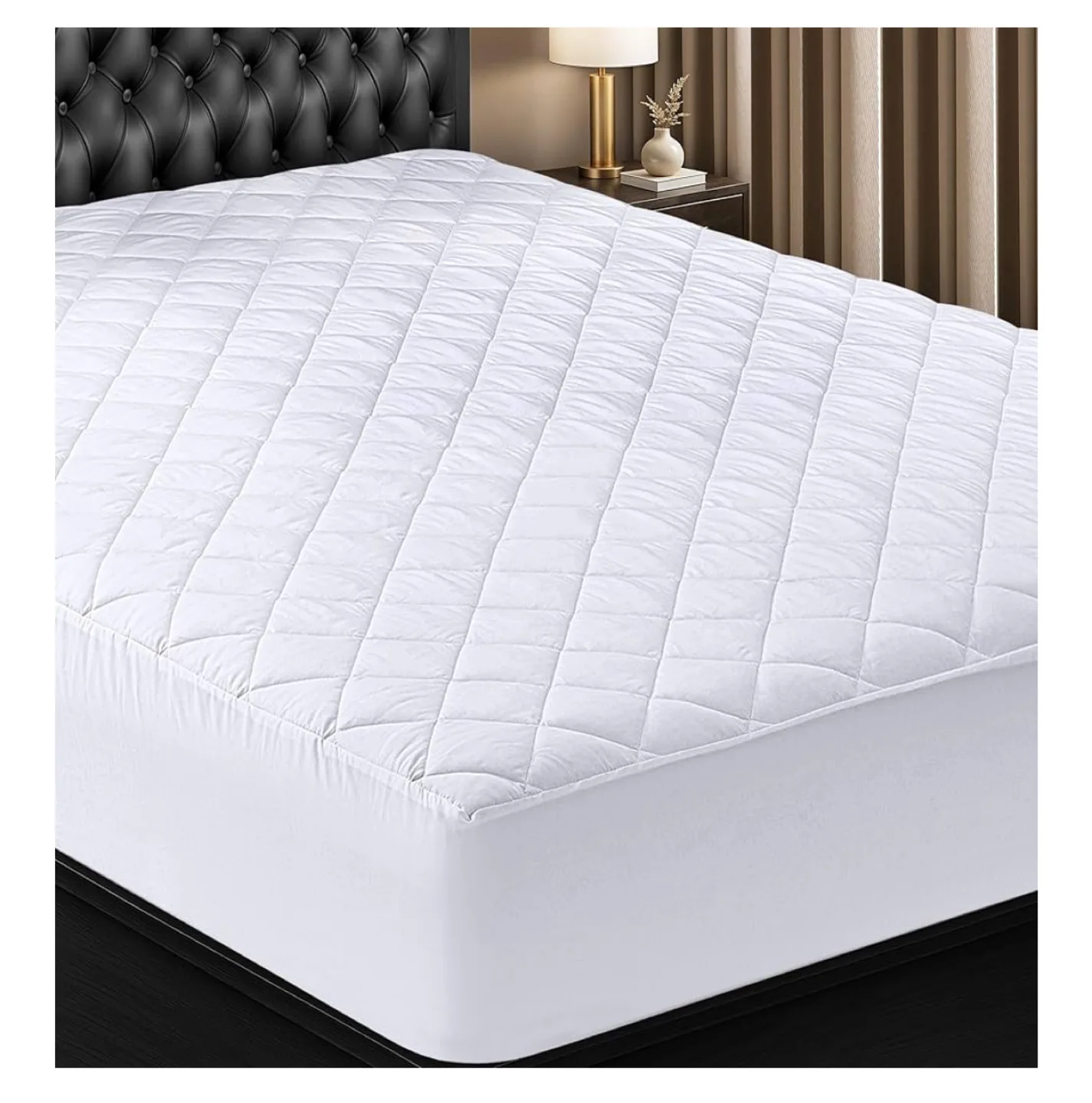 White Quilted Mattress Pad - Deep Pocket thumbnail