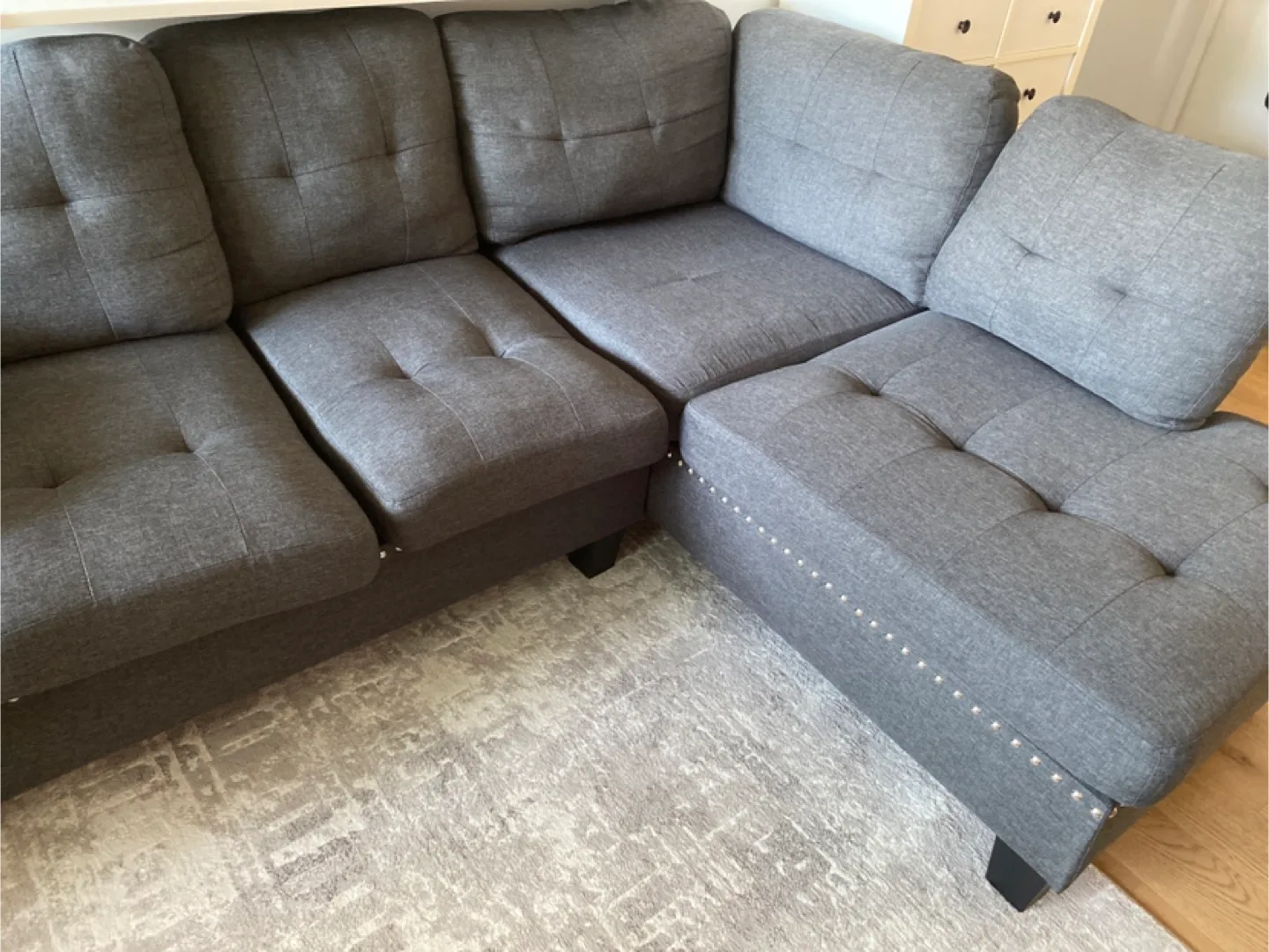 Grey Sectional Sofa (250cm x 170cm) thumbnail