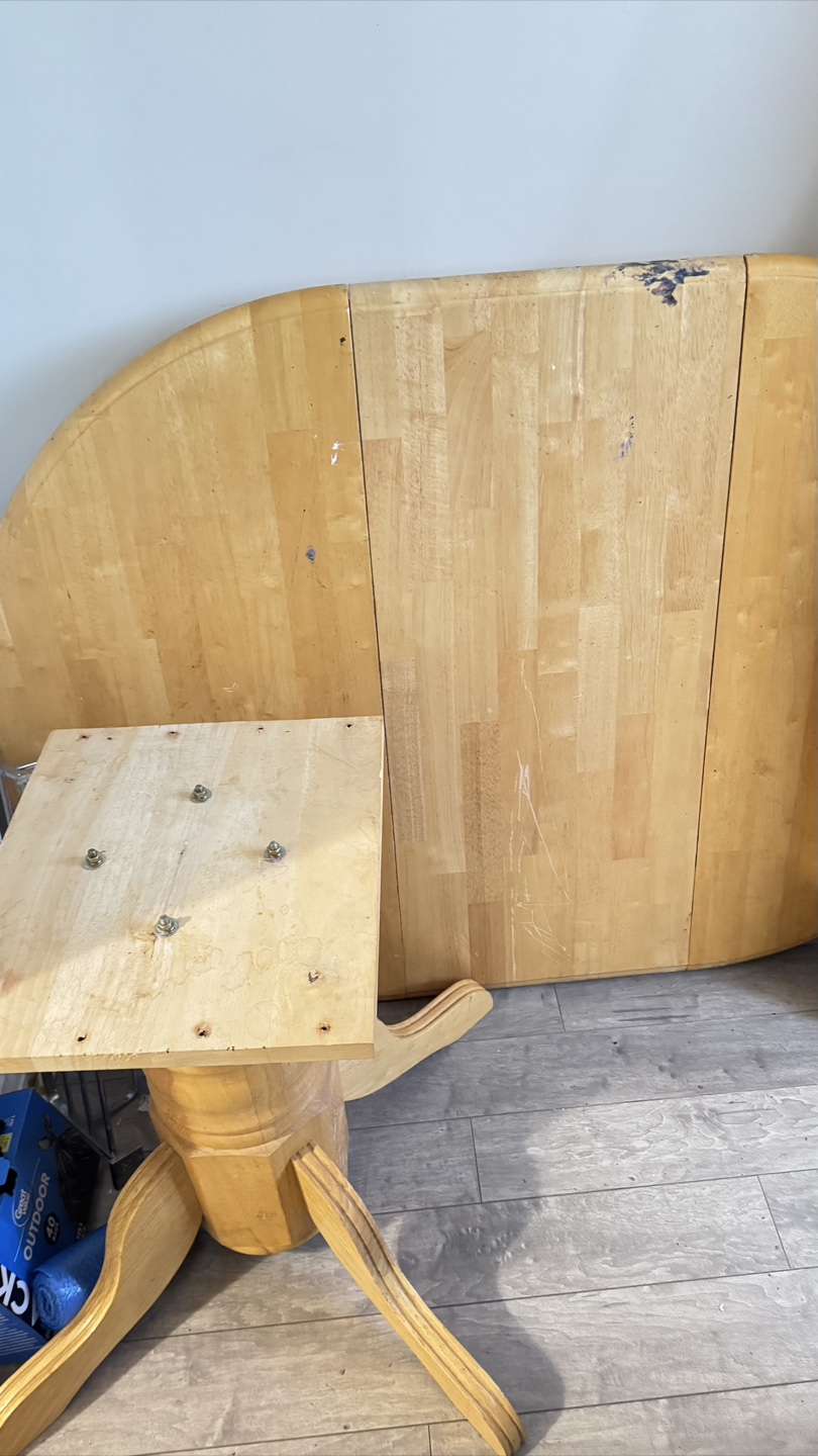 Light Wood Round Dining Table