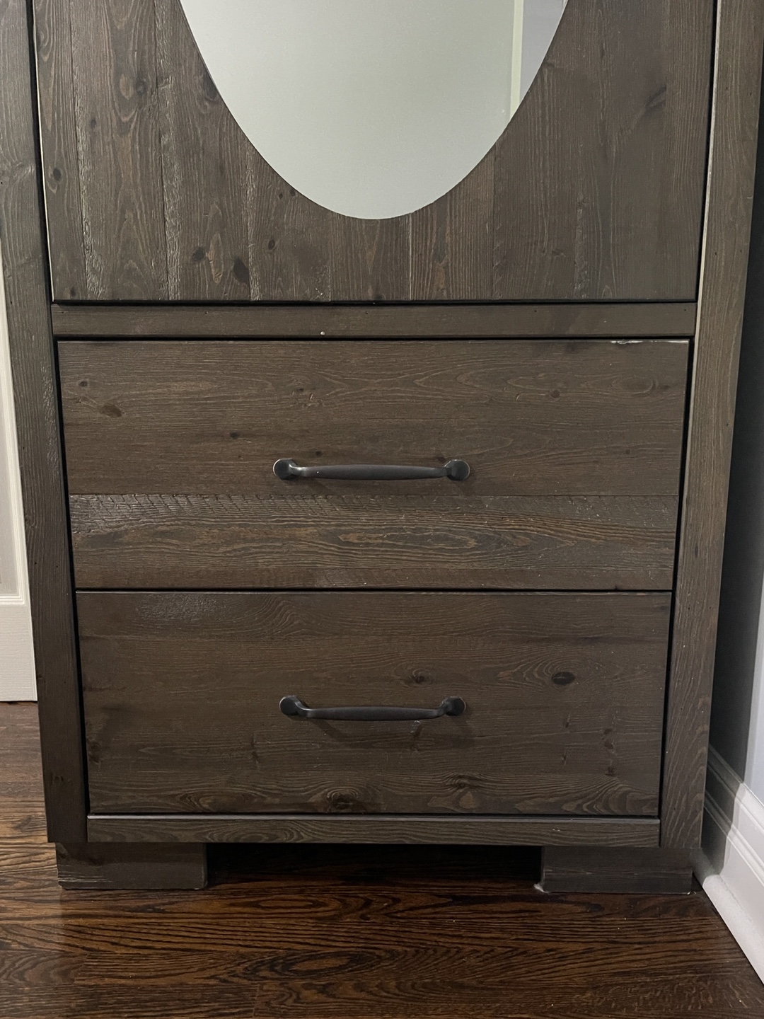 Wooden Armoire with Mirror and Drawers - photo 2