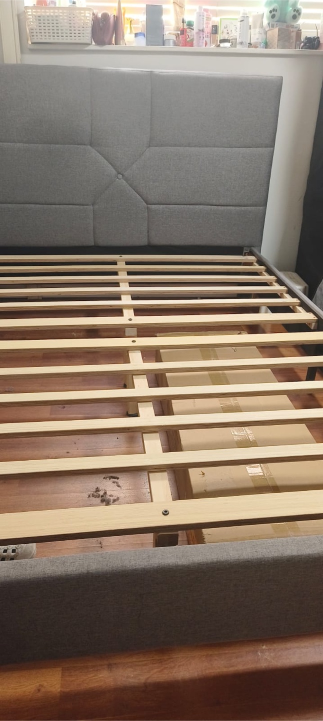 Grey Upholstered Bed Frame - photo 3