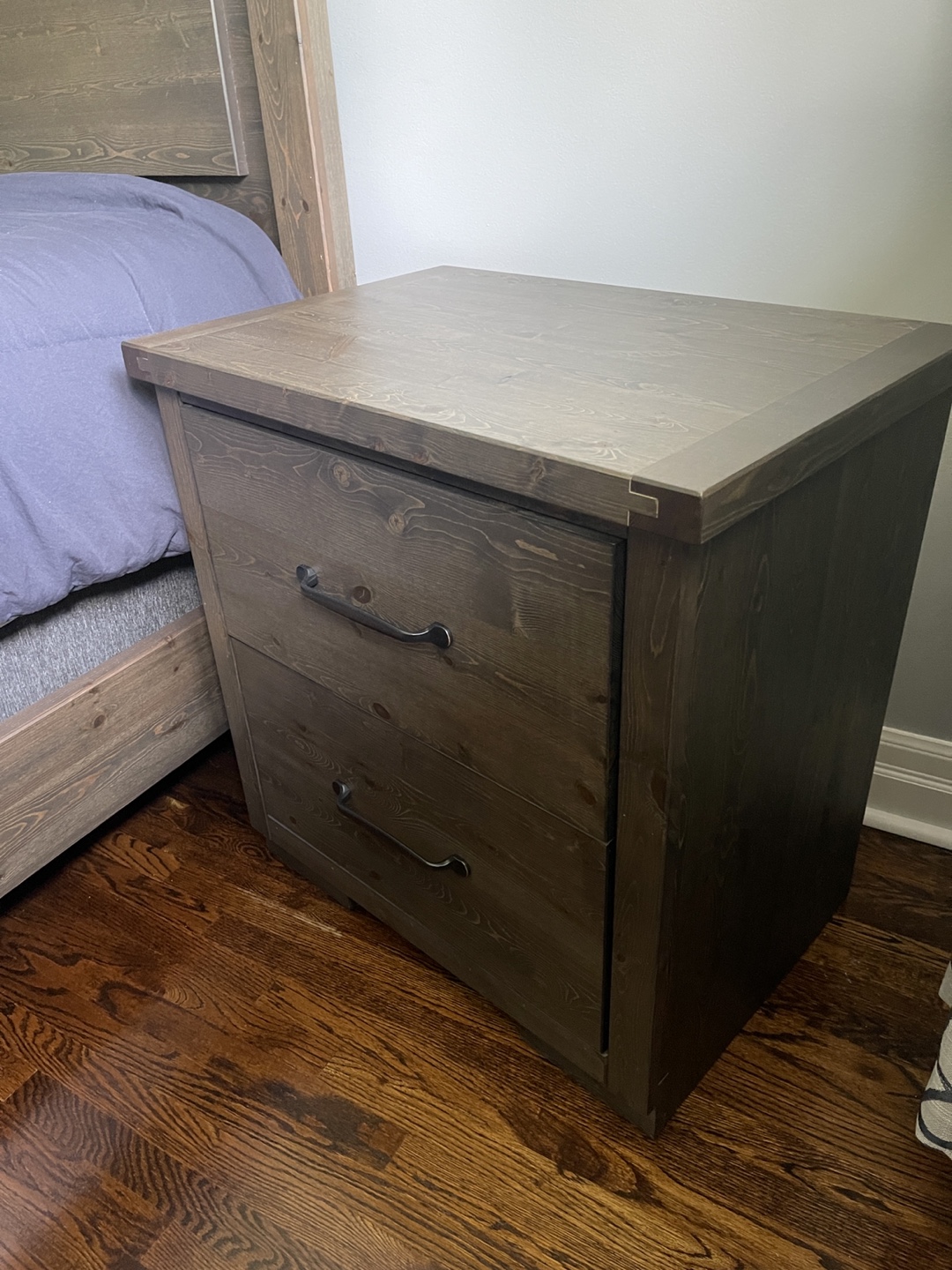 Wood 2-Drawer Nightstands - Great Condition! - photo 2