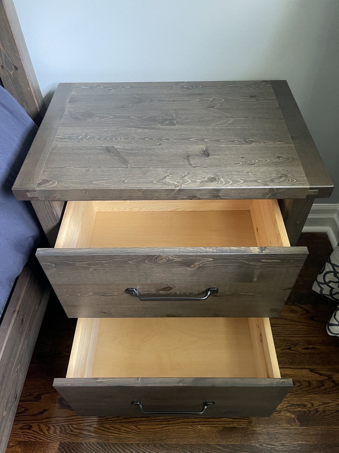 Wood 2-Drawer Nightstands - Great Condition! - photo 3