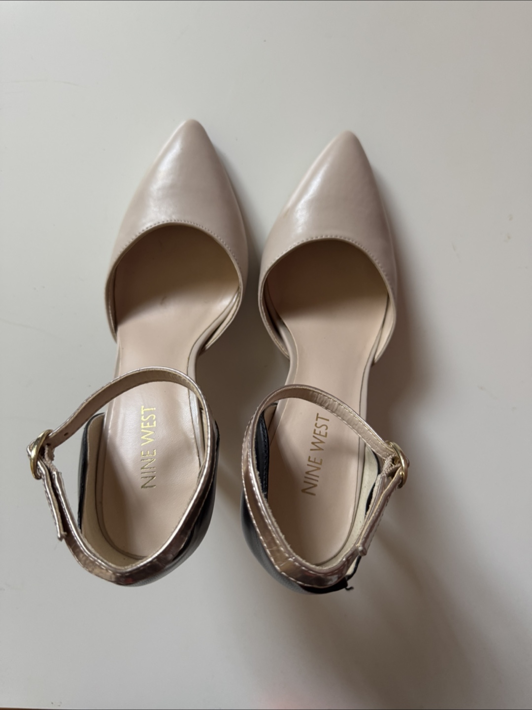 Nine West Beige & Black Heels - Size 7 - photo 2