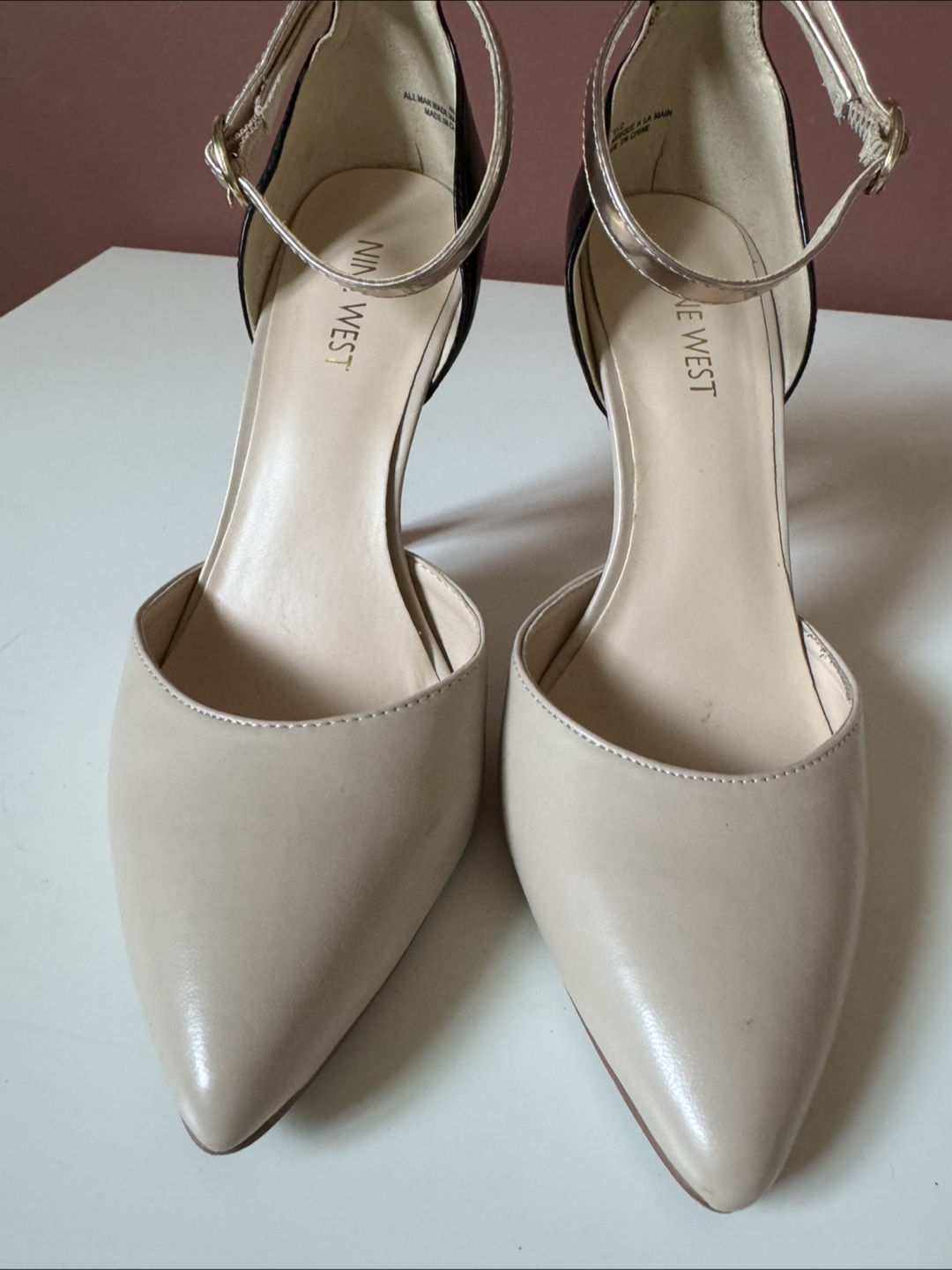 Nine West Beige & Black Heels - Size 7 - photo 4