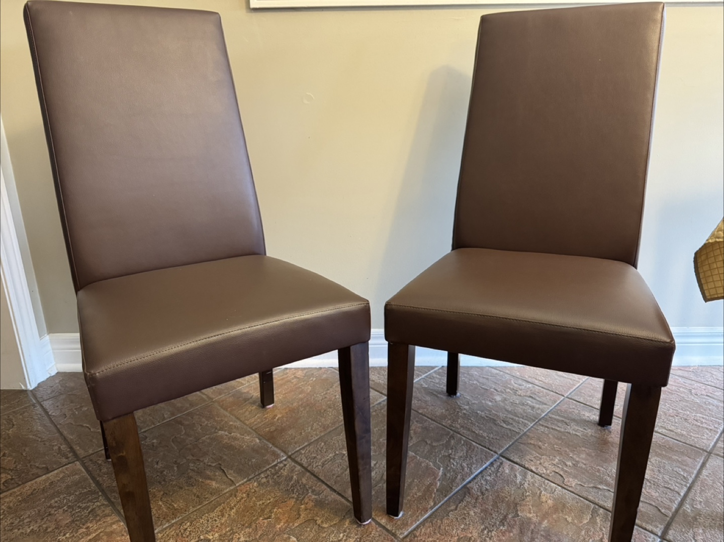 Brown Leather Chairs - Set of 2 - photo 4