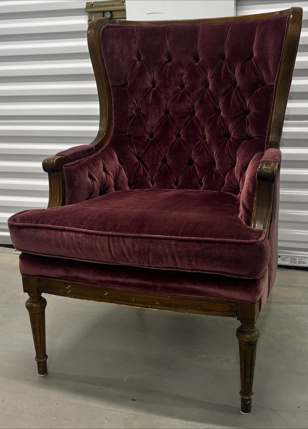 Velvet Wingback Armchair thumbnail