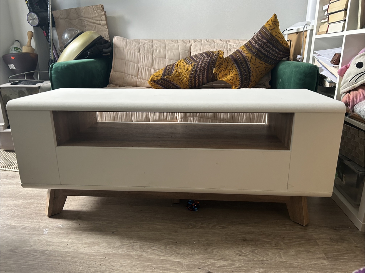 White & Wood Coffee Table