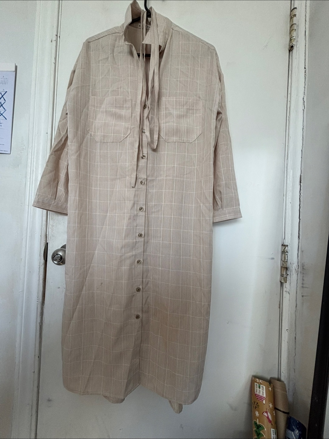 Japanese/ Korea Plaid Shirt Dress