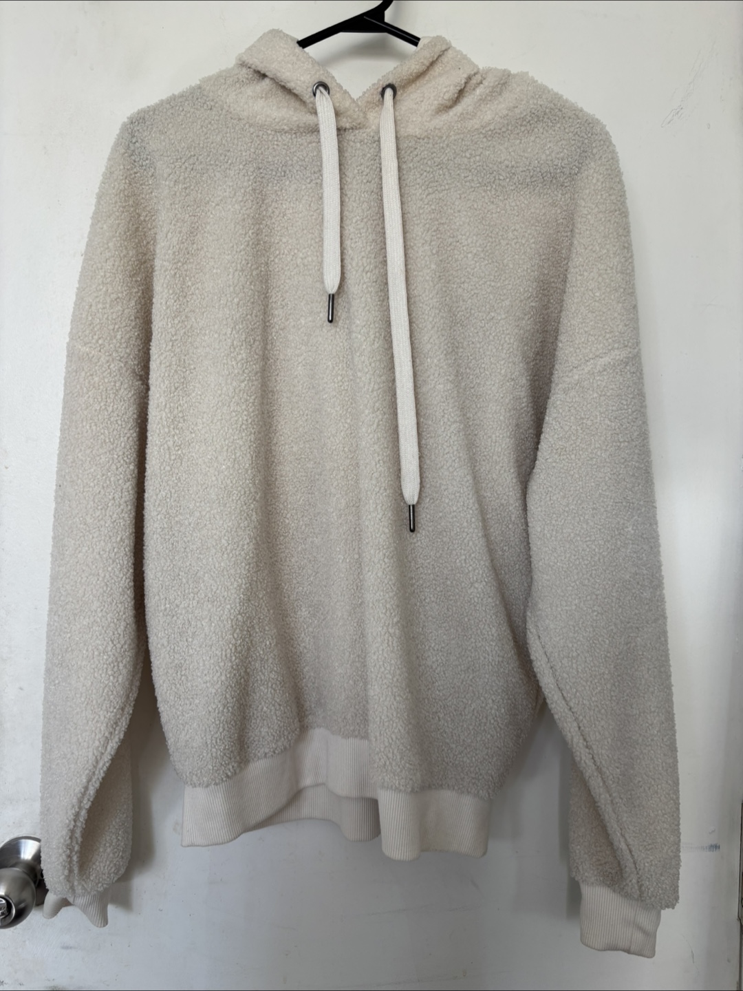 Beige Sherpa Hoodie