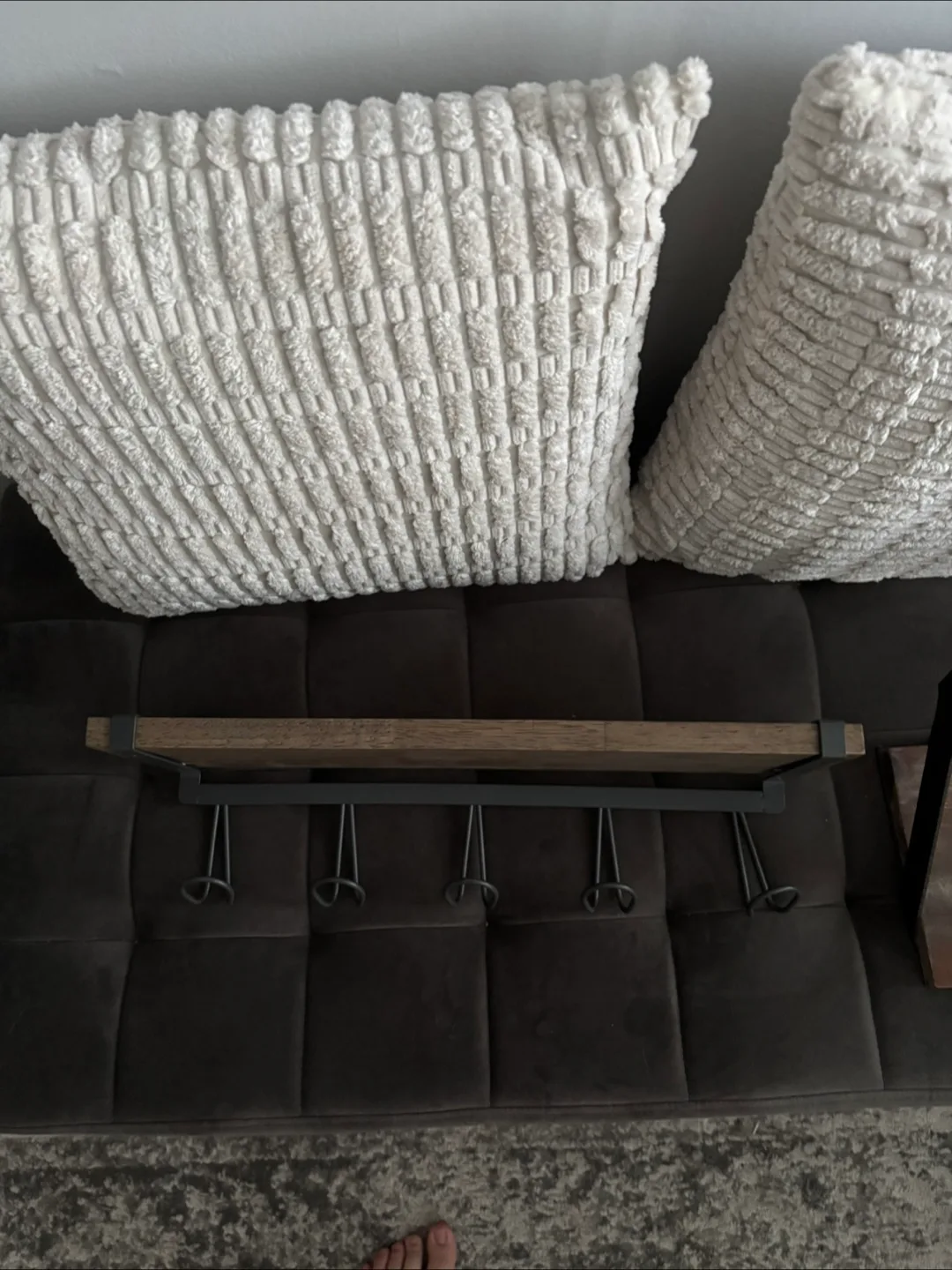 Wooden Shelf with Hooks thumbnail