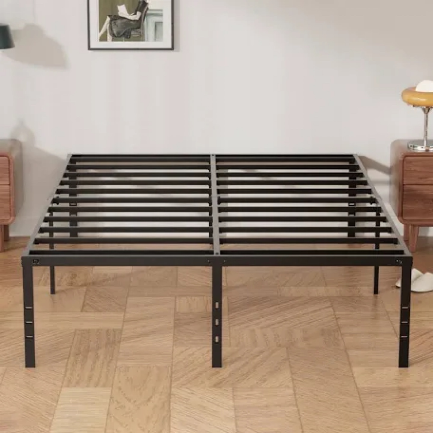 Queen Size Metal Bed Frame - Black