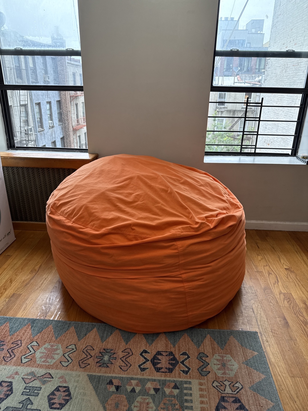 Oversized Orange Bean Bag Chair