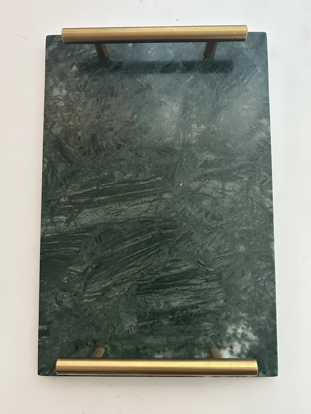 Green Marble Tray with Gold Handles - photo 5