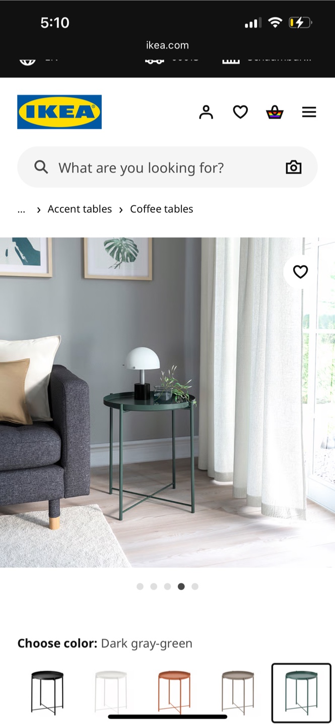 IKEA Green Side Table - photo 4