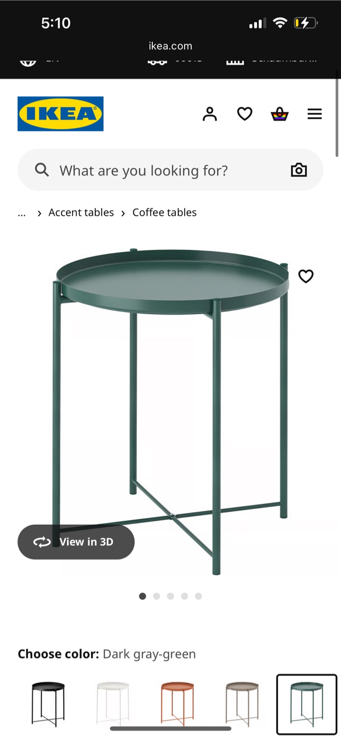 IKEA Green Side Table