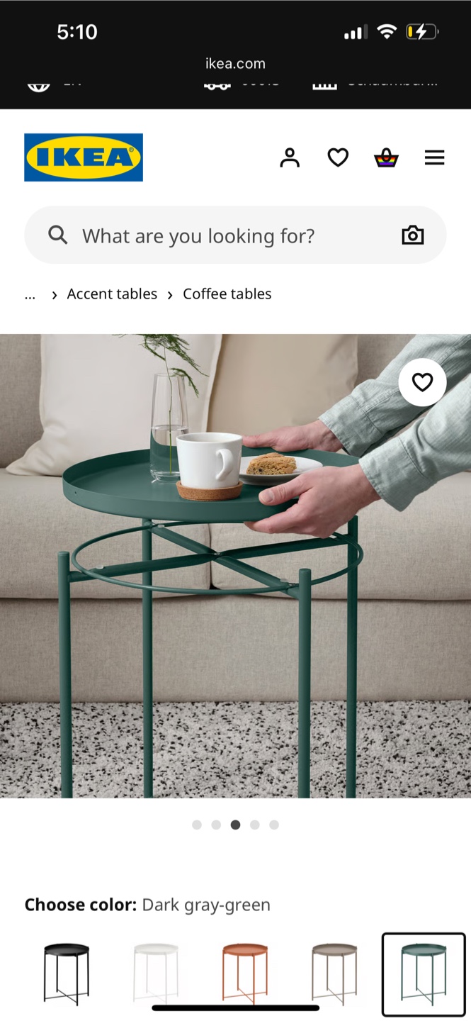 IKEA Green Side Table - photo 5