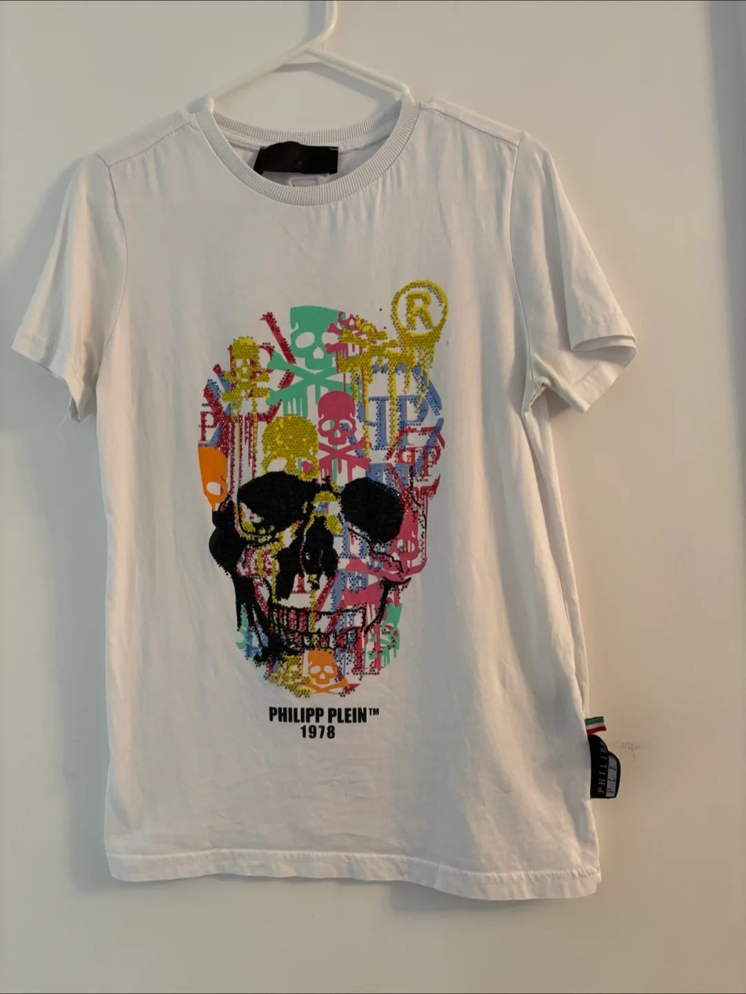 Philipp Plein White Cotton T-Shirt thumbnail