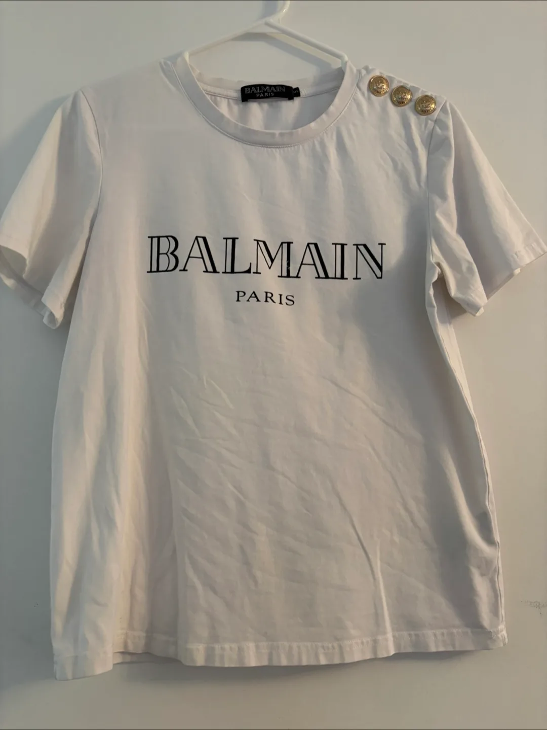 Balmain Paris White T-Shirt thumbnail