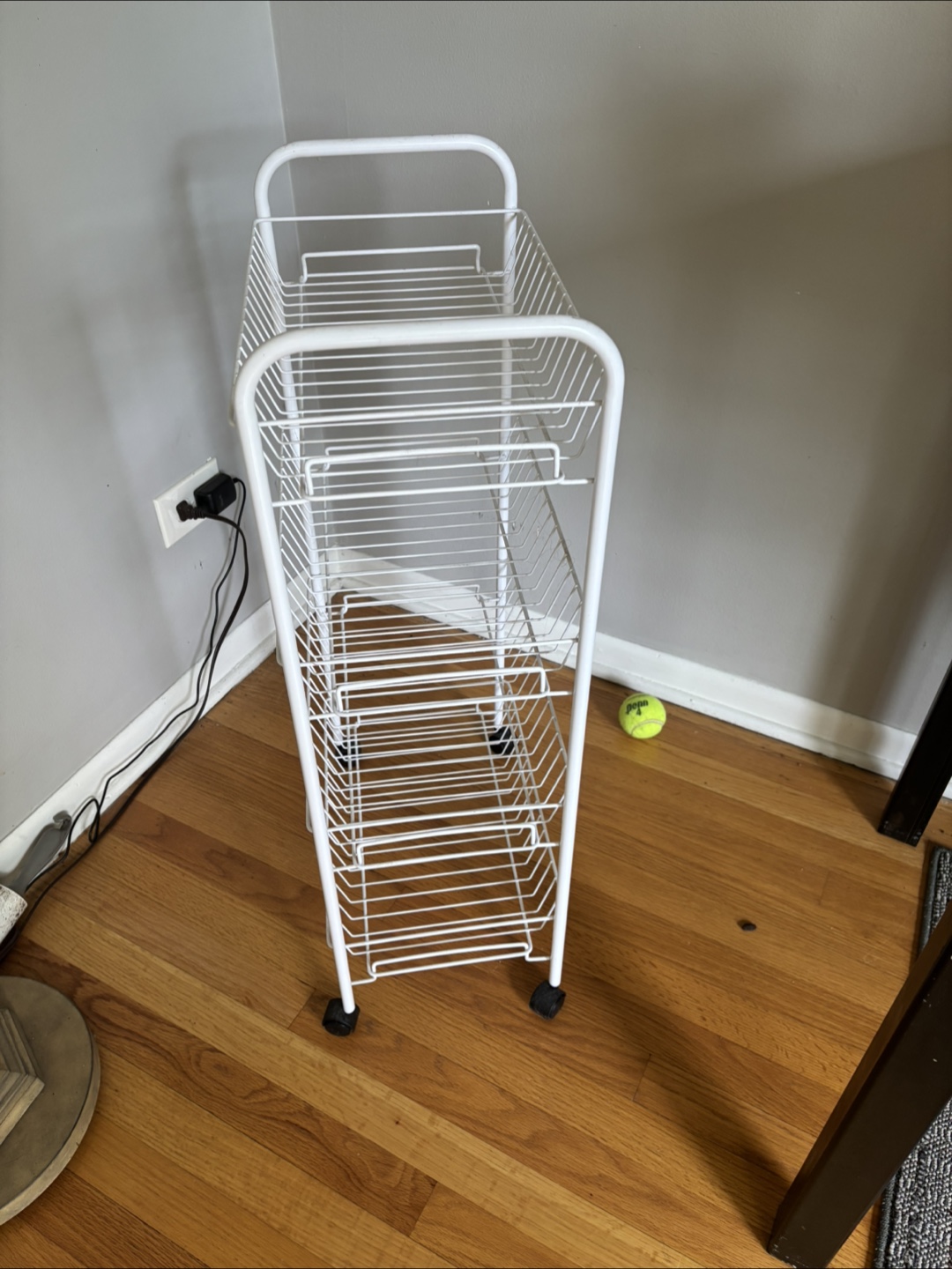 White Metal Rolling Cart - photo 2