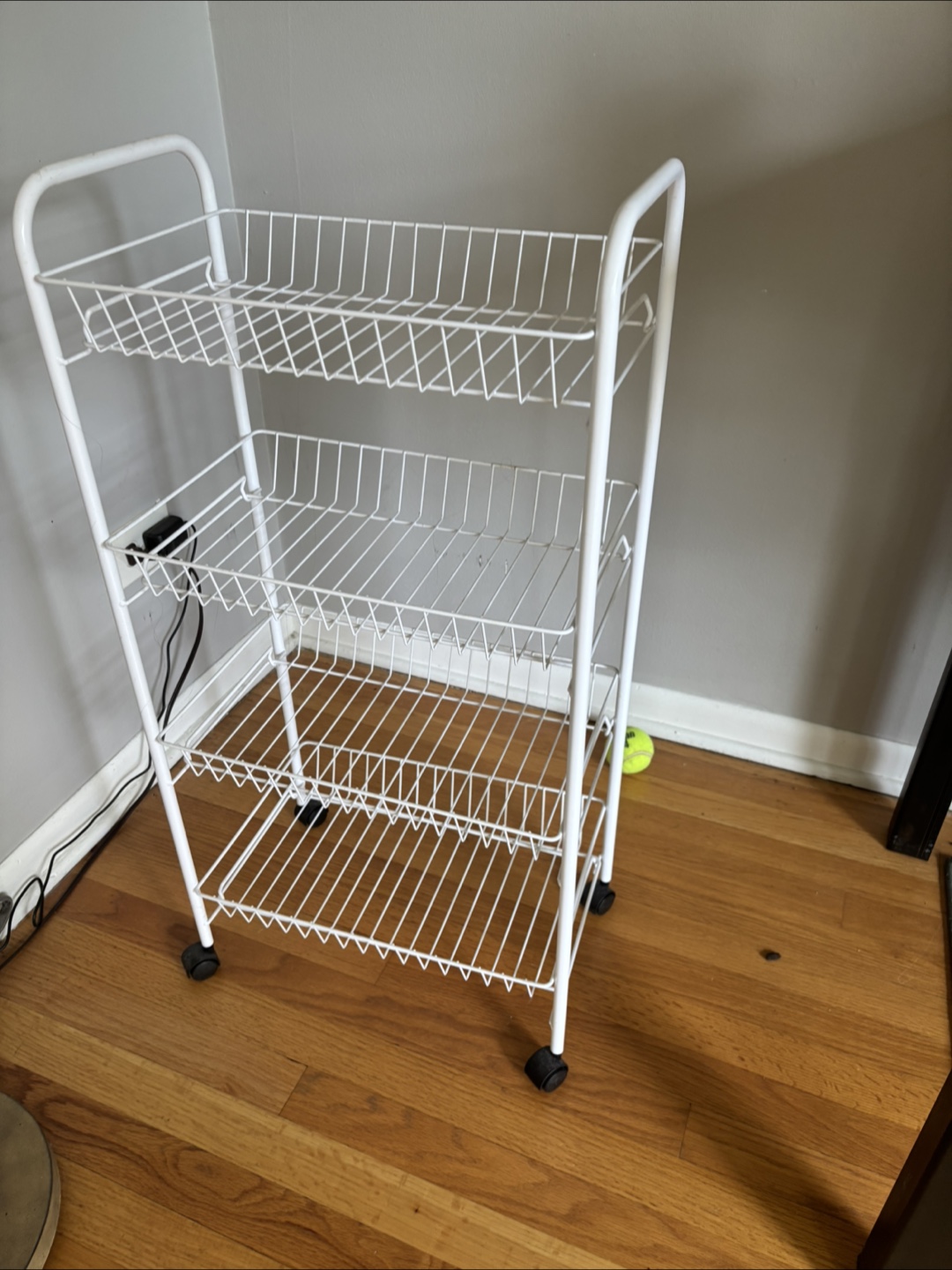 White Metal Rolling Cart - photo 4