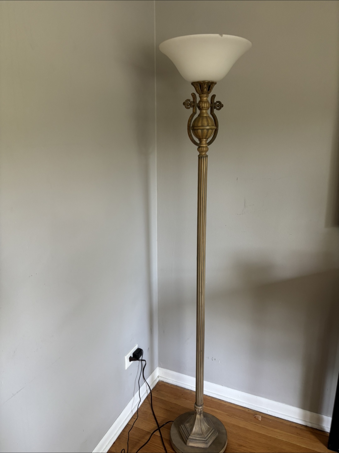 Vintage-Style Gold Floor Lamp