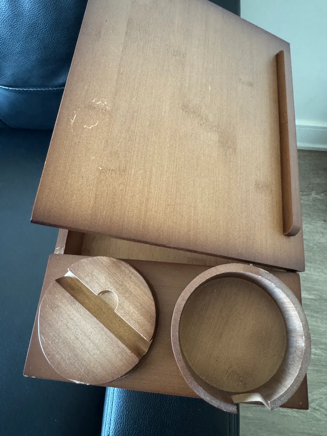 Wooden Couch Armrest Tray Table image indicator(8)