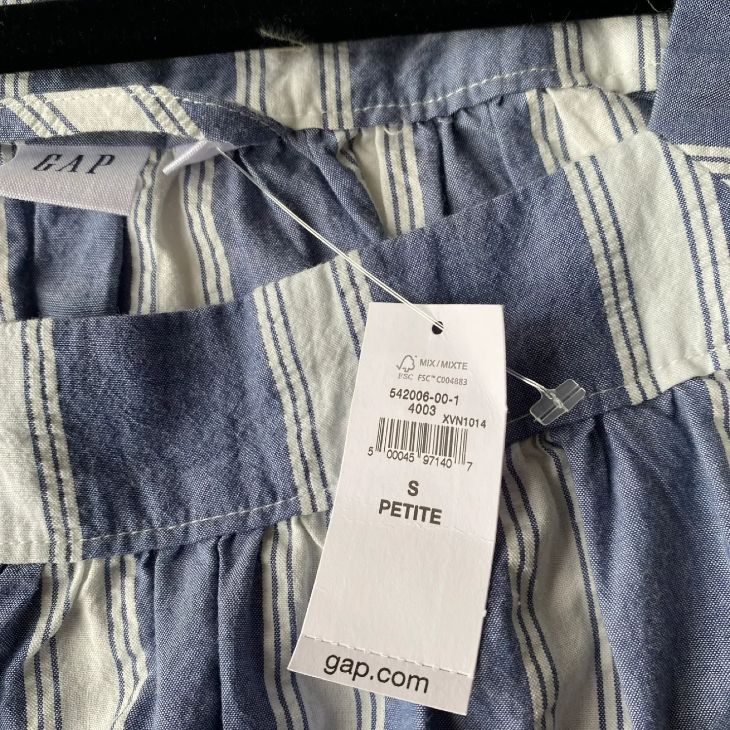 Gap Petite Blue and White Striped mini Dress image indicator(7)