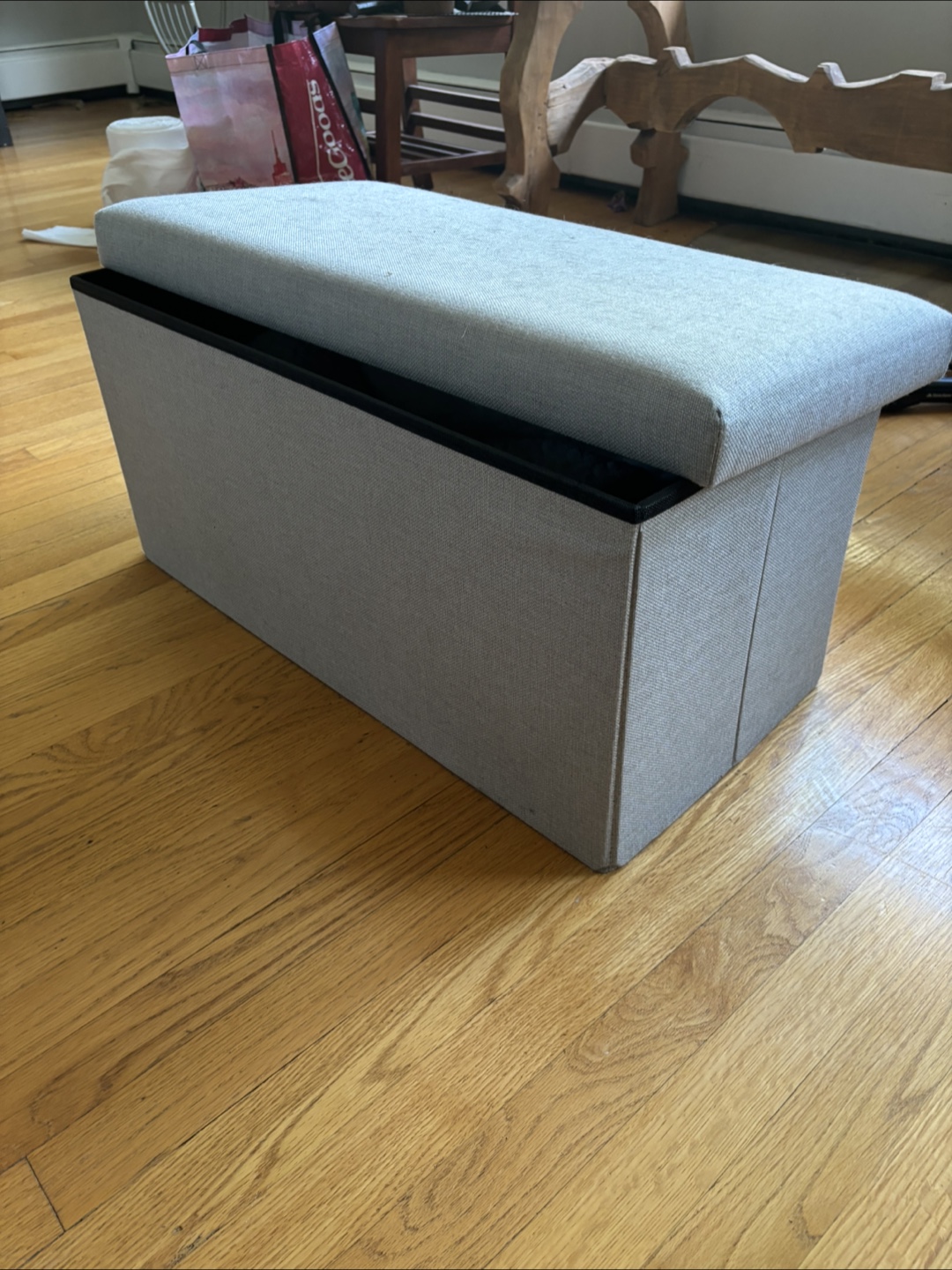 Storage Ottoman Bench - Light Gray - photo 4