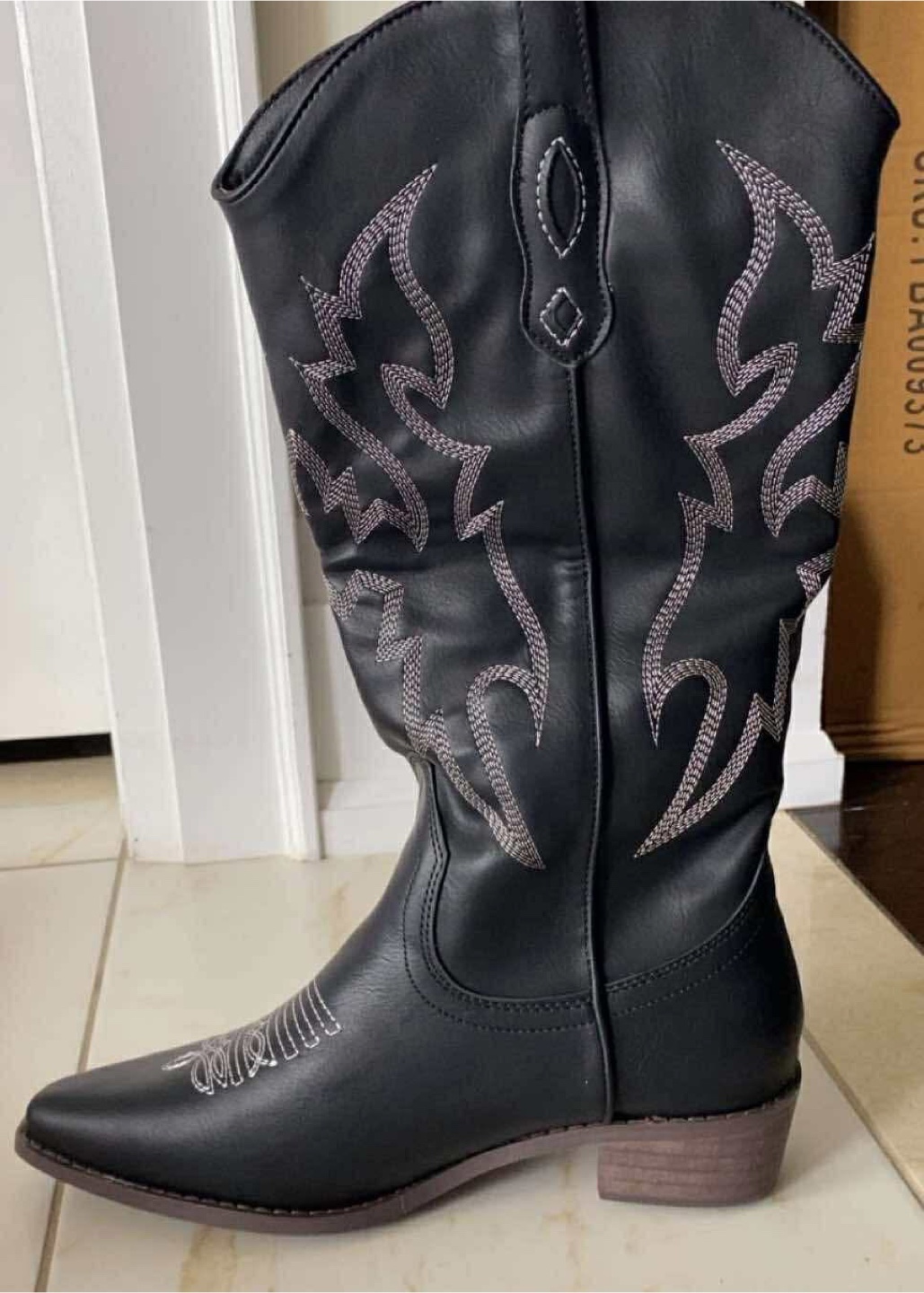 Bkwhday Women's Cowgirl Boots, Sz 9 (Euro 39) Black - photo 3