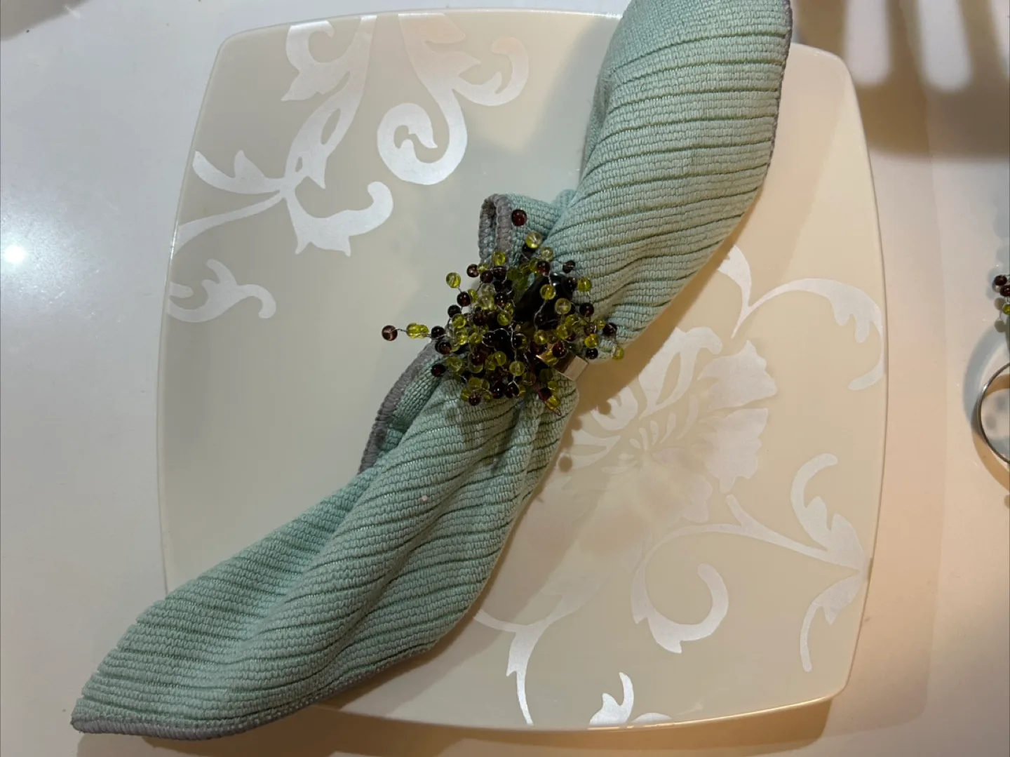 Beaded Napkin Rings - Set of 4 thumbnail