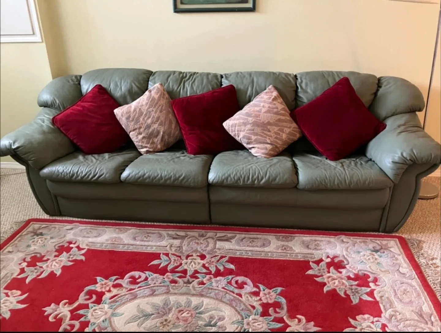 Leather Sofa - Green thumbnail