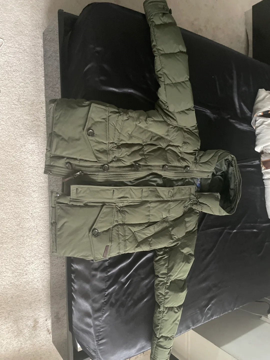 Polo Ralph Lauren Olive Green Puffer Jacket image indicator(2)