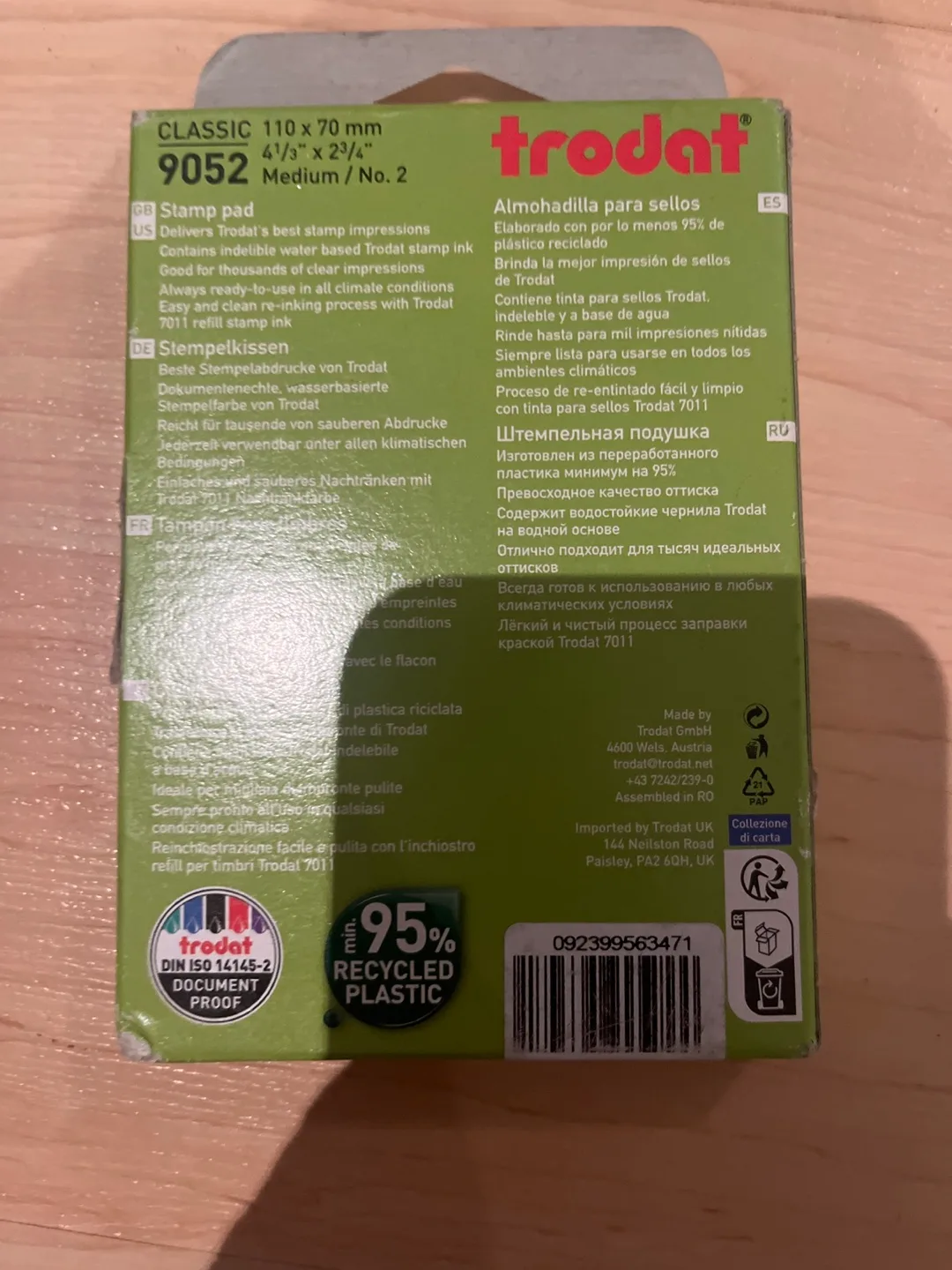 Trodat 9052 Classic Black Stamp # freecycle Pad image indicator(3)