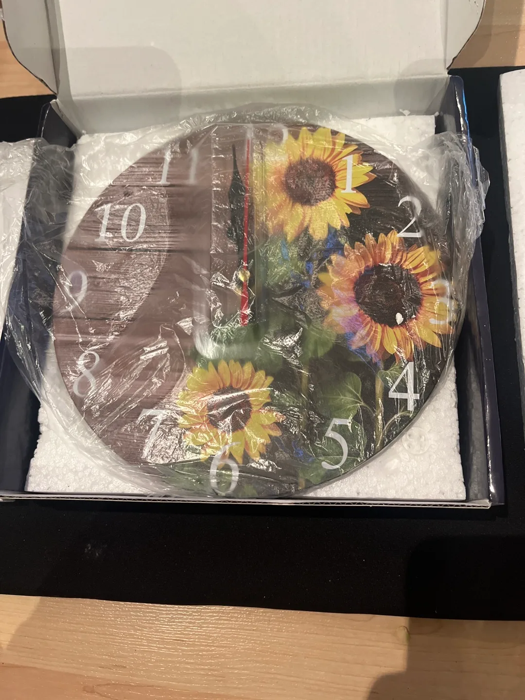 Sangtai Sunflower Wall Clock - New in Box! thumbnail
