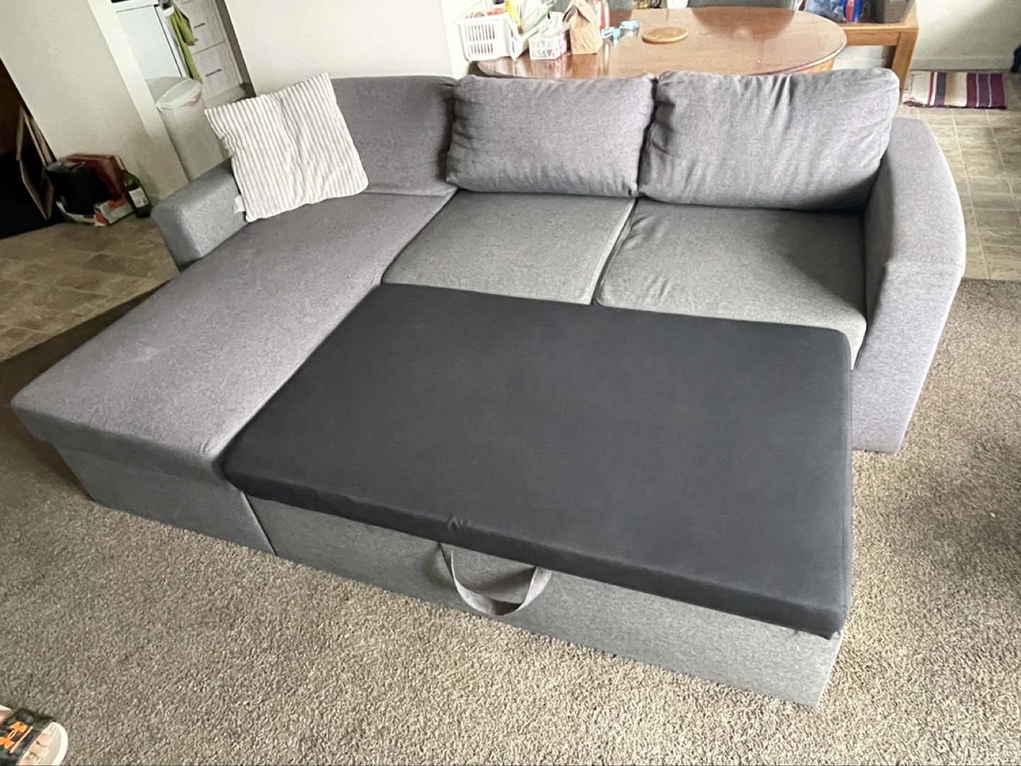 Grey Sectional Sofa with Chaise - photo 2