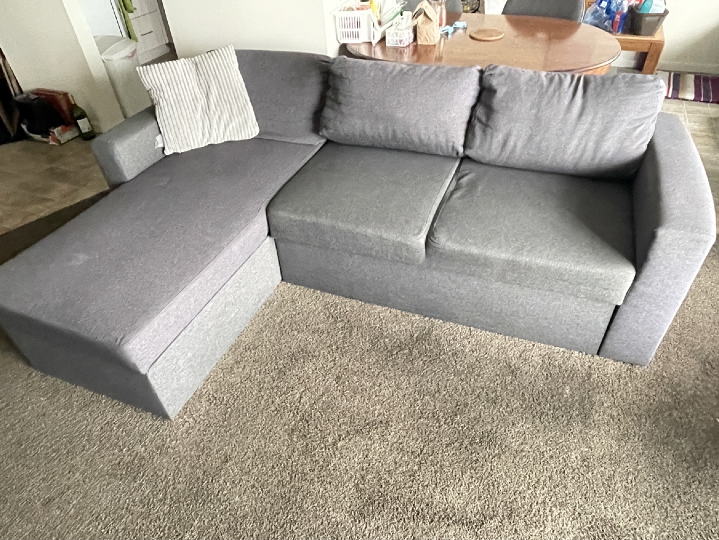 Grey Sectional Sofa with Chaise