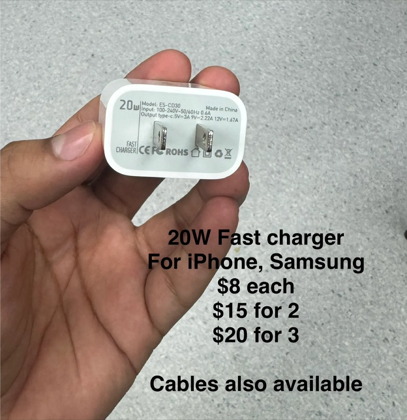 20W Fast Charger for iPhone/Samsung image indicator(2)