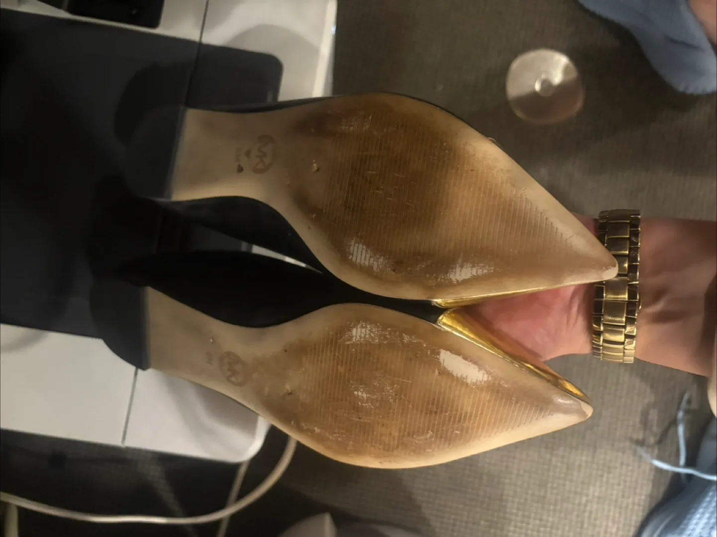 Michael Kors Black Leather Heels - Size 8M image indicator(2)