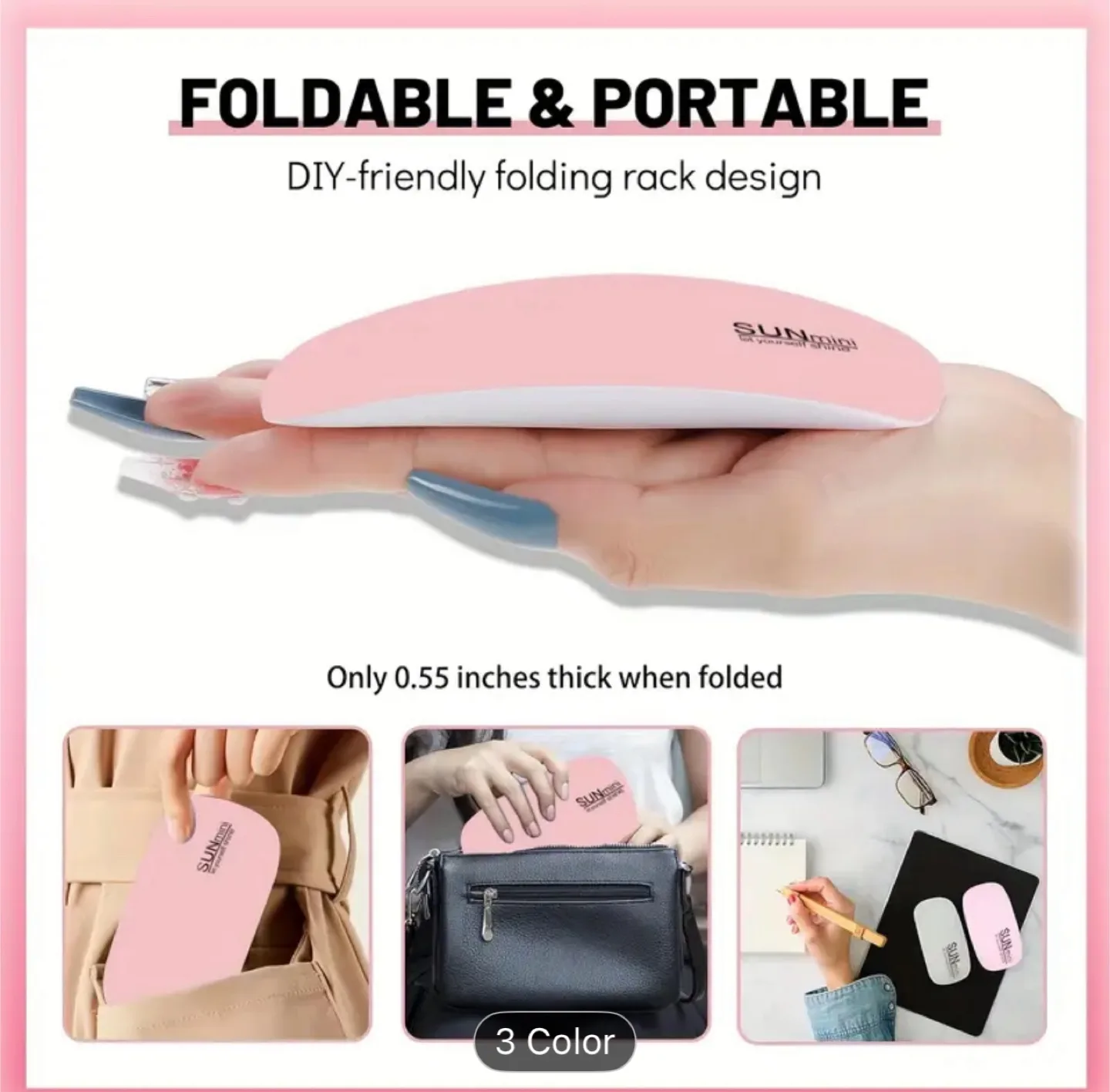 SUN mini UV LED Nail Lamp - Portable & Foldable image indicator(5)